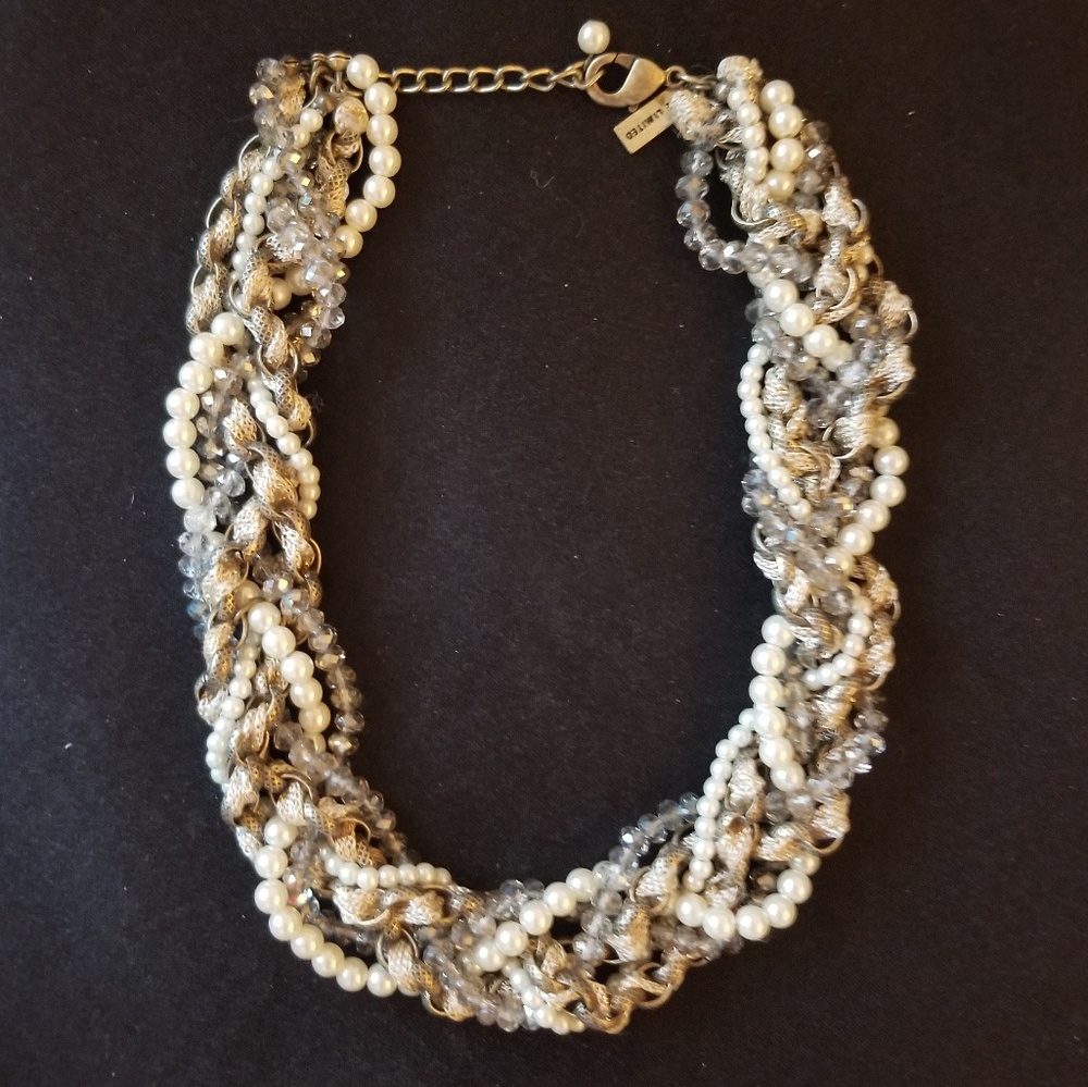 Braided multi-strand wreath necklace